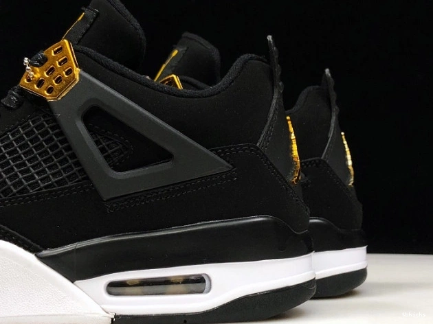 Cheap TBK Black 4 308497-032 Air Jordan Metallic Royalty Gold-White 0712